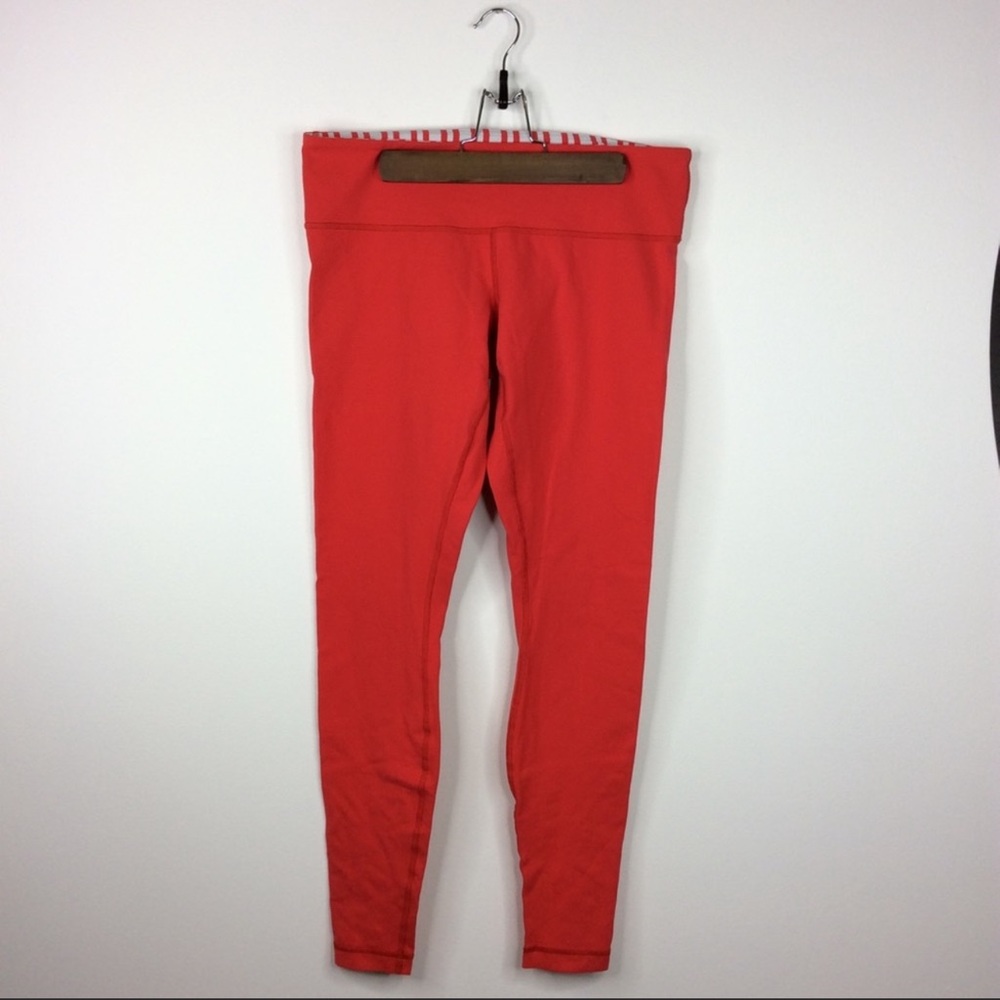 Lululemon Wunder Under Love Red Twin Stripe